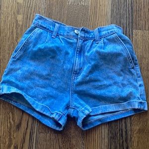 super flattering mom jean shorts